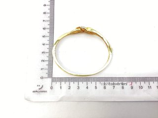 brazalete oro 18k con piedra con circonita