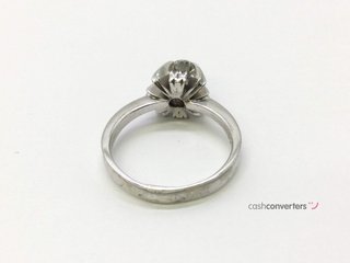 sortija oro 18k con piedra con diamante