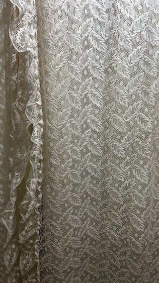 Cortinas de baño encaje beige