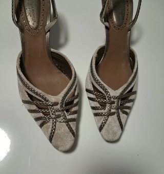 Zapatos  Bottega Veneta,  crudo y plata,Talla 36.5