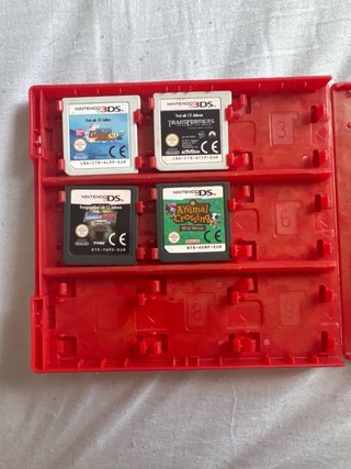 Nintendo 3DS XL roja impecable con 5 juegos etc