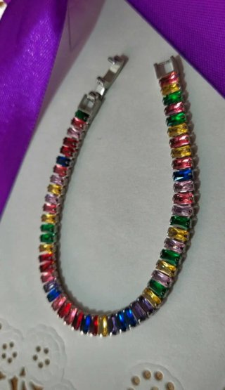 Pulsera Tennis Arcoíris Plata S925 Unisex