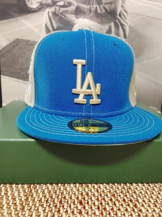 Gorra New Era 59FIFTY LA Beige y Azul 7.1/2