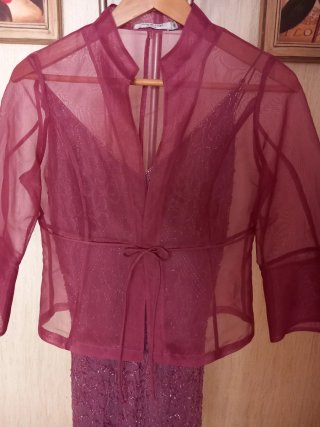 Chaqueta de fiesta malva