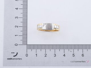 anillo oro 18k con piedra con circonita
