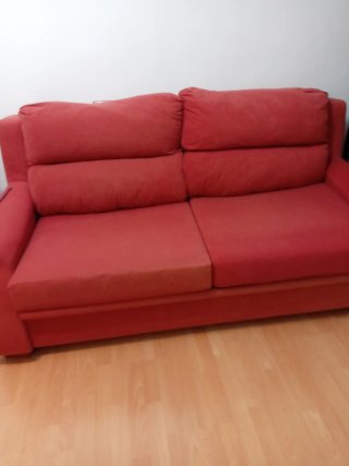 Sofá Cama Rojo Tela