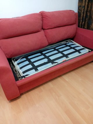 Sofá Cama Rojo Tela