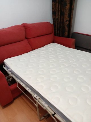 Sofá Cama Rojo Tela