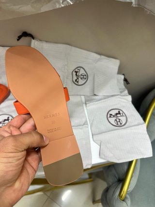 Hermes Ciabatte Arancioni Tg 38