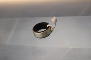 Anillo plata y ébano. 17'9 mm, talla 16.