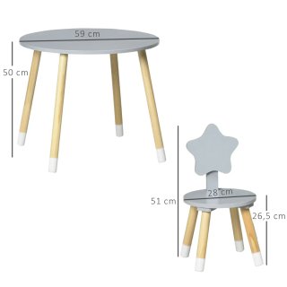 Mesa y 2 Sillas Infantiles estrella de 18 m a 24 a