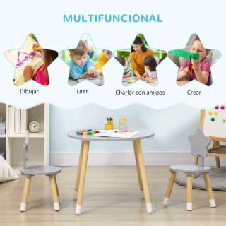 Mesa y 2 Sillas Infantiles estrella de 18 m a 24 a