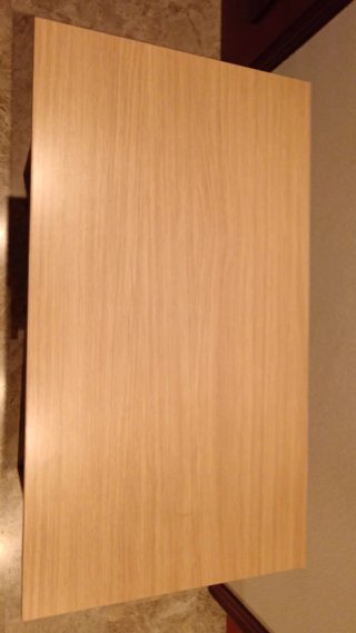 Escritorio madera color miel
