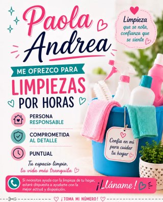 Se hasen limpiezas a fondo persona responsable y p