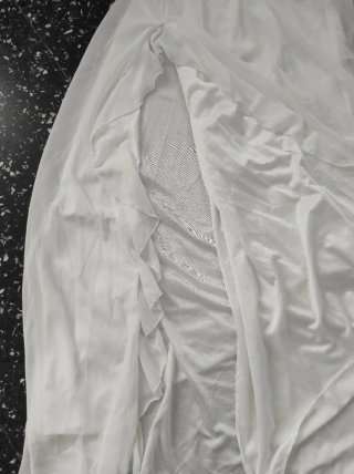 Abito lungo bianco romantico etereo da fata