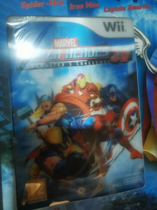 Juego Wii Marvel Super Heroes + Máscaras 3D