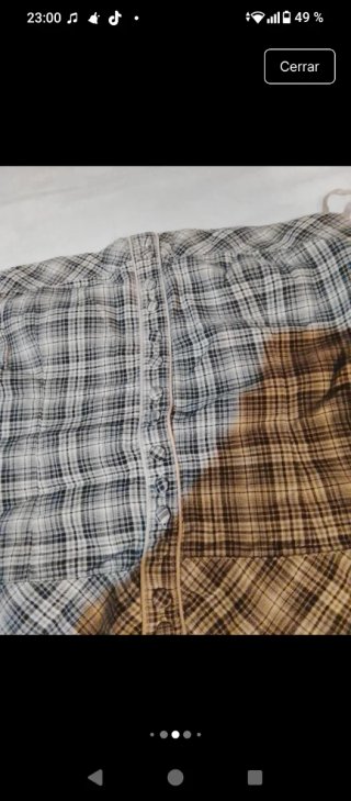 Top cuadros gris y blanco Talla M Muy lindo.puesto