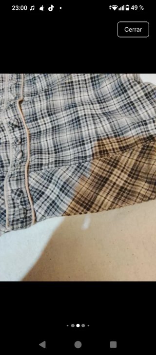 Top cuadros gris y blanco Talla M Muy lindo.puesto