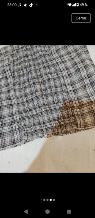 Top cuadros gris y blanco Talla M Muy lindo.puesto