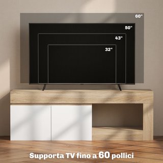 Mueble para TV de 60" con Armario de 2 Puertas y E