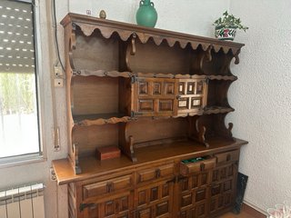 Mueble rústico madera salón antiguo