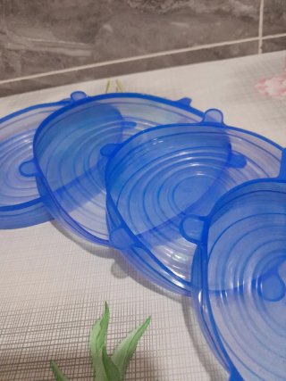 Set 5 Coperchi Silicone Estensibili Blu