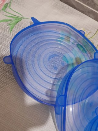 Set 5 Coperchi Silicone Estensibili Blu