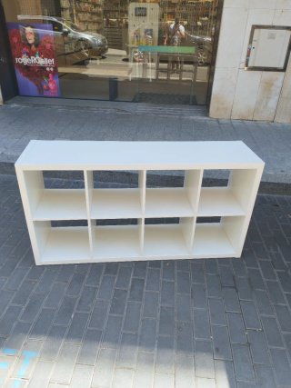 Estantería Kallax IKEA Blanca con Cajones y Puerta