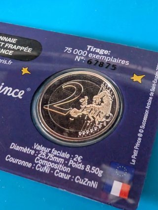 Coincard 2€ Le Petit Prince Francia 2026 Morada