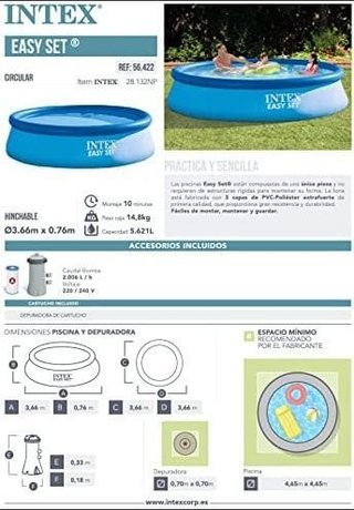 PISCINA INTEX EASY SET 366x76