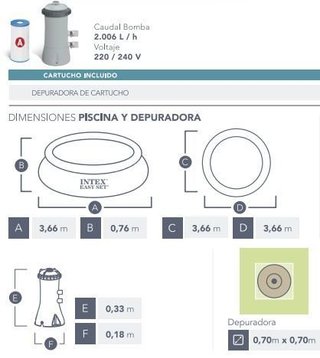 PISCINA INTEX EASY SET 366x76