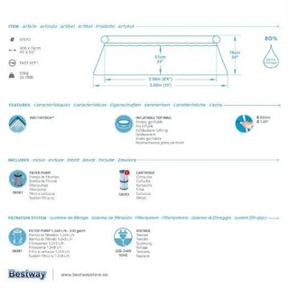 PISCINA BESTWAY 305x76cm