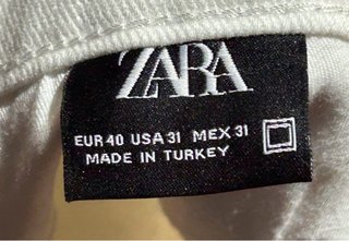 Zara Bermudas Vaqueras Blancas