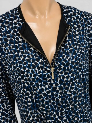 Vestido Animal Print Satinado Mujer Talla XS