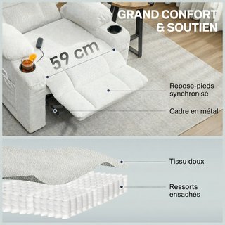Sillón Relax Eléctrico Reclinable 150° con Reposap