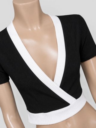 Zara Top Cruzado Bicolor Talla S