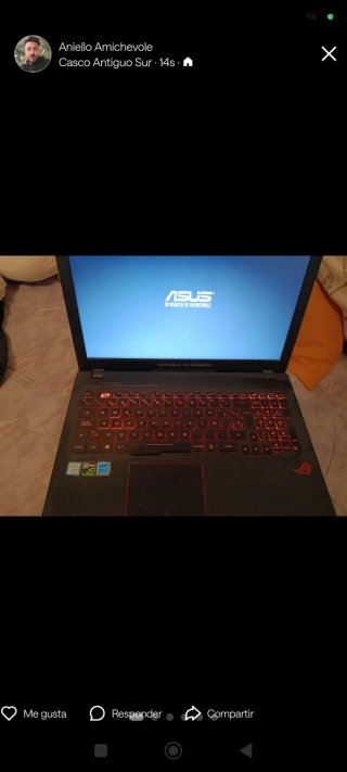 Portátil ASUS ROG Negro/Rojo