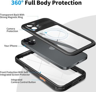 WIFORT Funda iPhone 16 Impermeable IP68 MagSafe