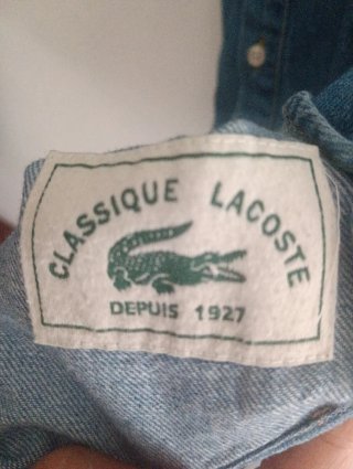 Camisa Vaquera Hombre Lacoste Azul