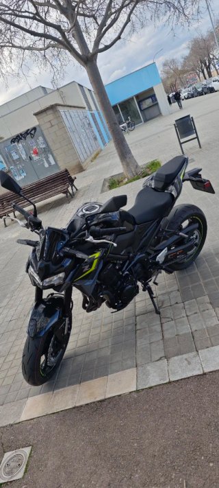 Kawasaki Z900 Negra y Verde  A2
