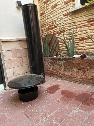 Tubo chimenea barbacoa con capota,no hago envios