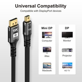 CHENLENIC Cable Mini DisplayPort a DisplayPort 3m