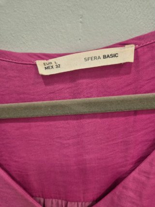 Blusa Zara Basic Rosa Talla L