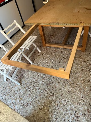 Mesa de madera grande extensible