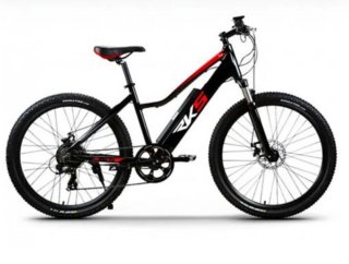 Bicicleta Eléctrica RKS Negra y Roja