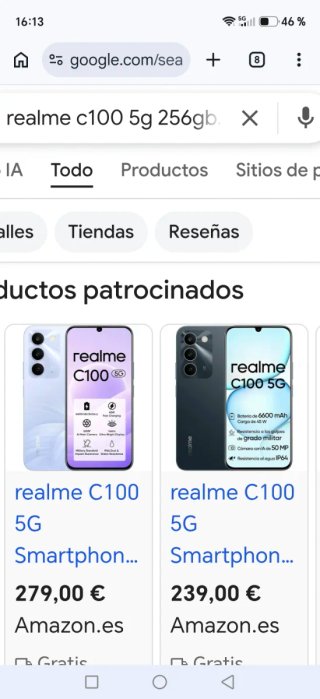 Realme C100 5G 256GB sin abrir