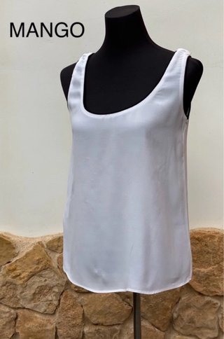 Blusa Mango Blanca Verano