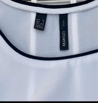 Blusa Mango Blanca Verano