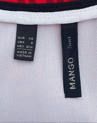 Blusa Mango Blanca Verano