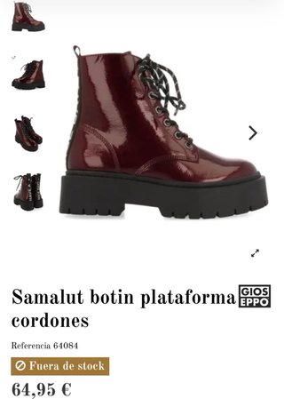 Botas Gioseppo Plataforma Talla 39 Granates